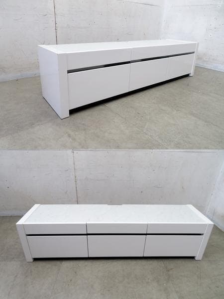 展示品■MKマエダ■ホワイト■テレビボード■ロータイプ■幅160㎝■