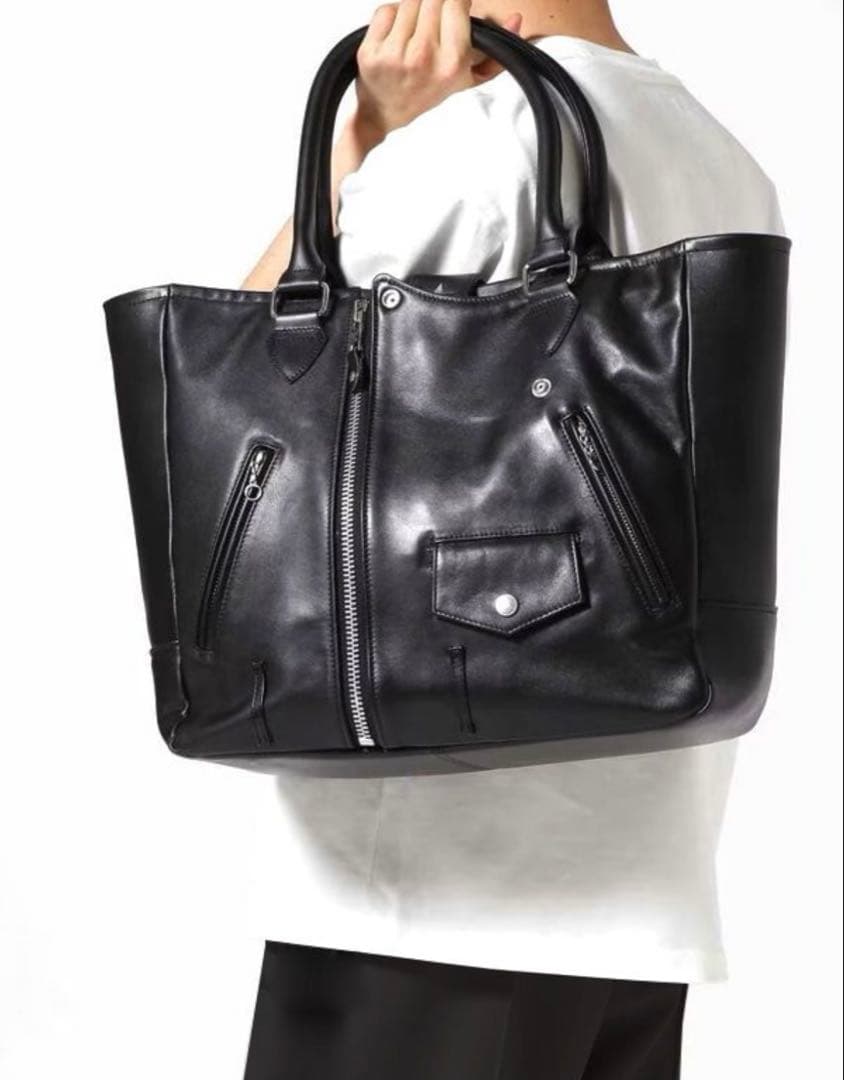 schott ライダースレザートートバッグ　ビッグサイズ　美品