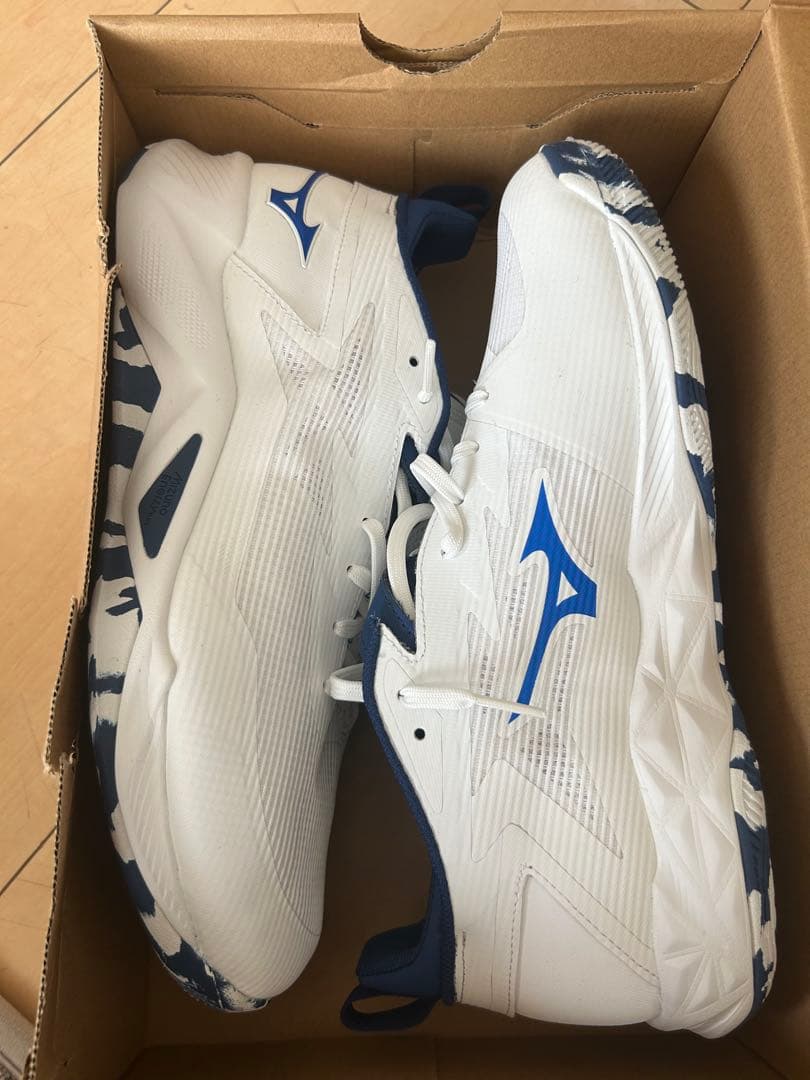 Mizuno ウェーブトランジスタ バスケットボールシューズ ホワイト/ブルー