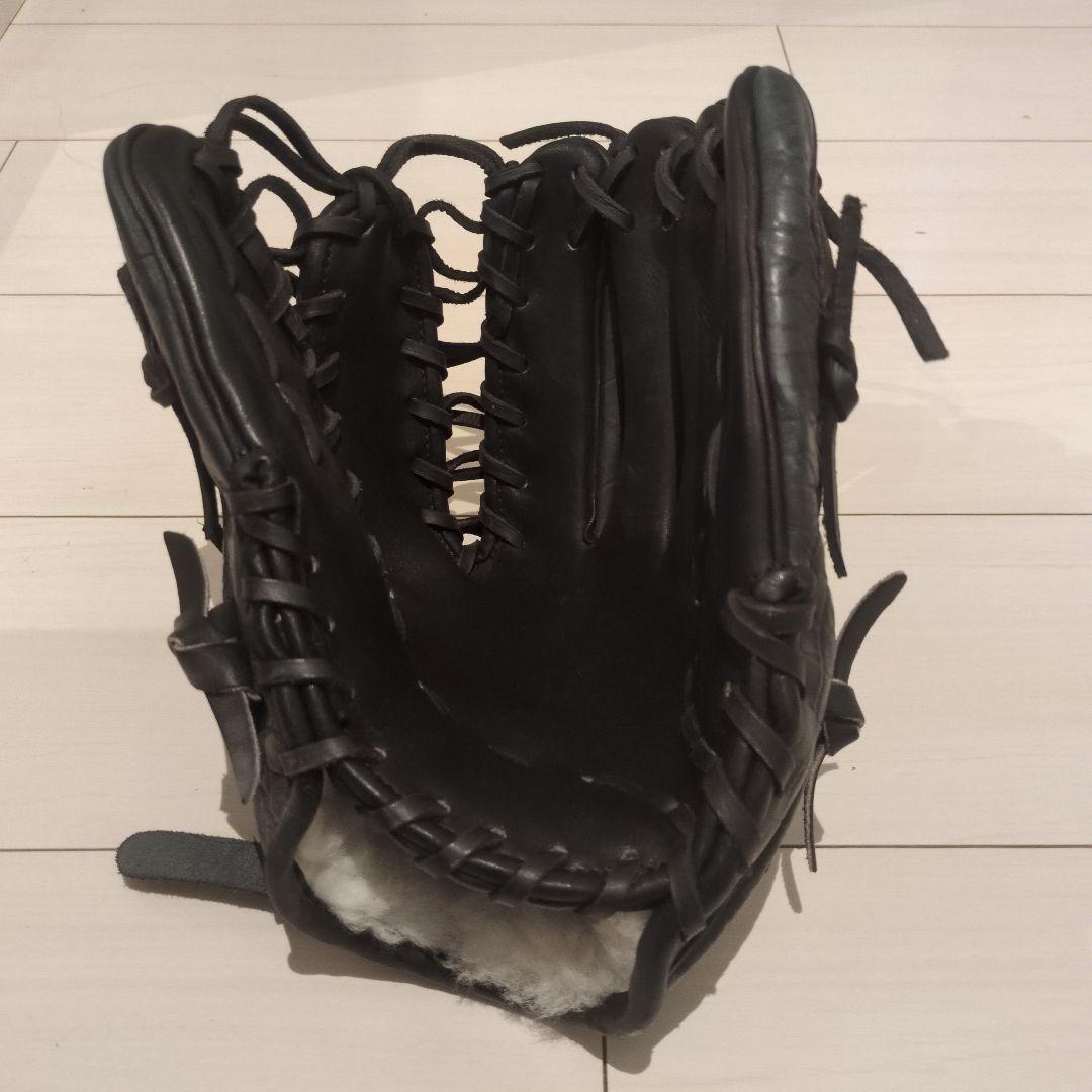 neolab 軟式グローブ 黒 レザー クロコダイル模様