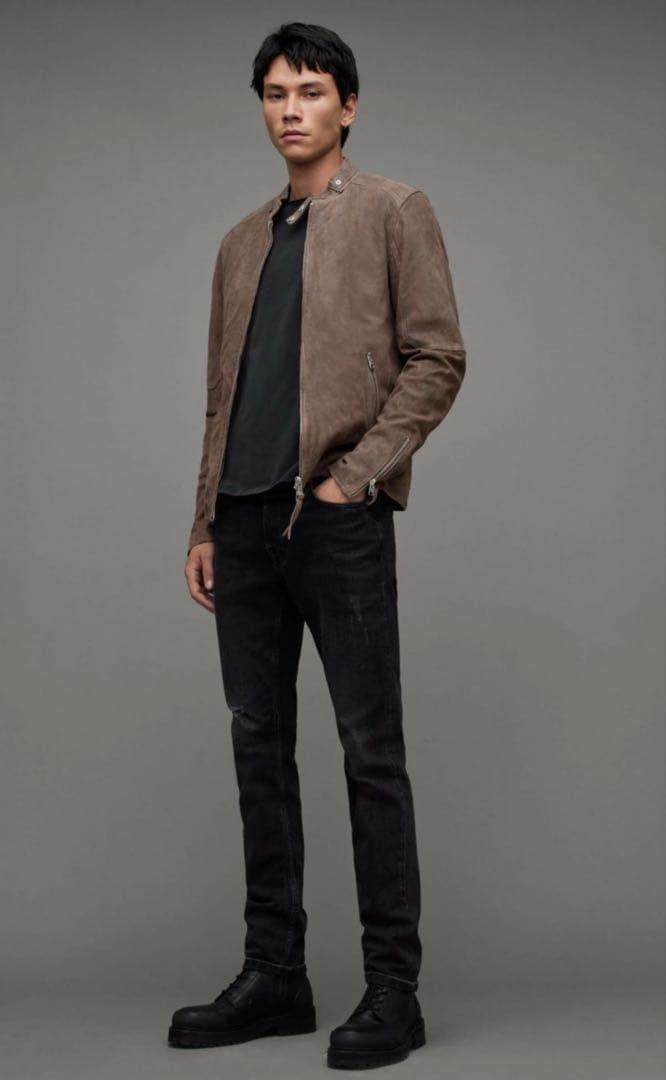 【超美品】all saints CORA LEATHER JACKETスエード