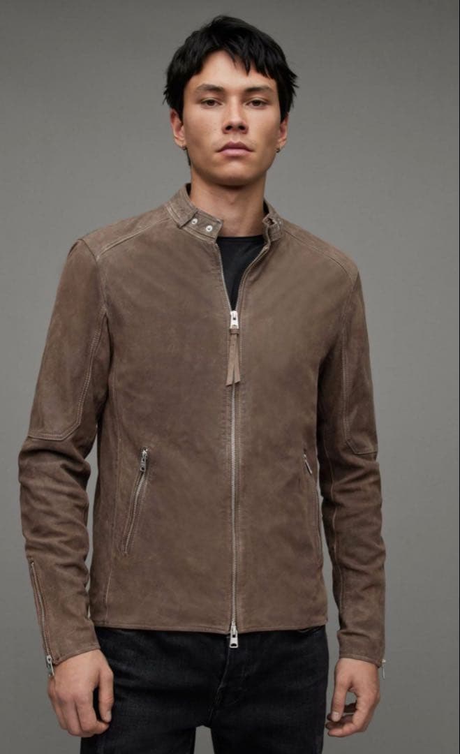 【超美品】all saints CORA LEATHER JACKETスエード