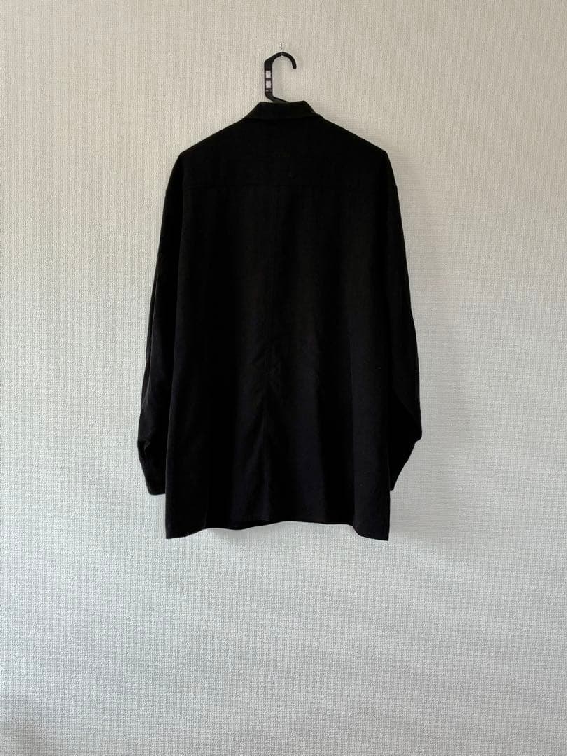 寺*ス様 COMOLI 24SS シルクノイル シャツジャケット BLACK 1
