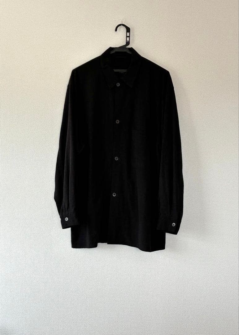 寺*ス様 COMOLI 24SS シルクノイル シャツジャケット BLACK 1