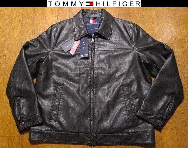【大きい】2XL3XL日本サイズ位トミーヒルフィガー限定レザー調ダウンジャケット