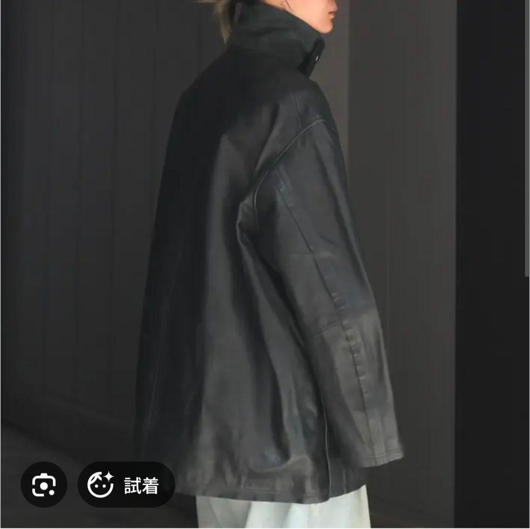 う*わ様 YOKE CutOff Leather Car Coat(DEEP G