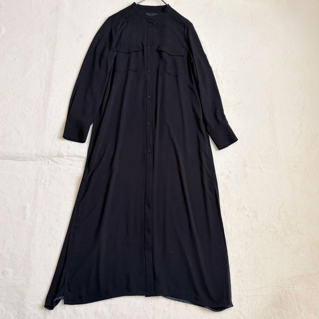 iCB ロングワンピース バンドカラー　ノーカラー