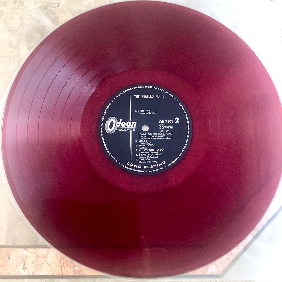 激レア!極美品! 1965年初版盤 赤盤1stプレス ビートルズ NO.5