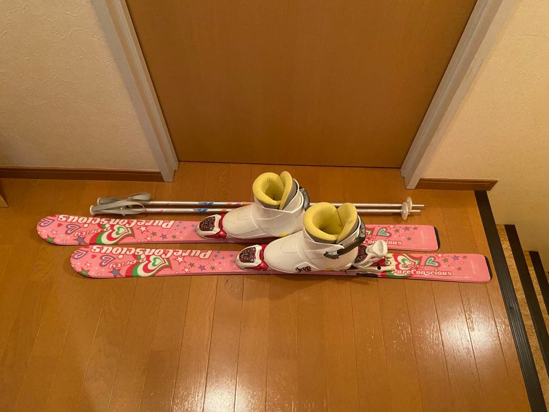 スキーセット　ガールズ　板120cm/ブーツ23cm 中古