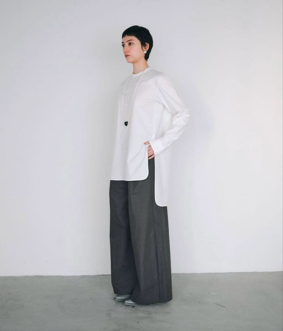 chieko＋cottonsilk dress shirt 38