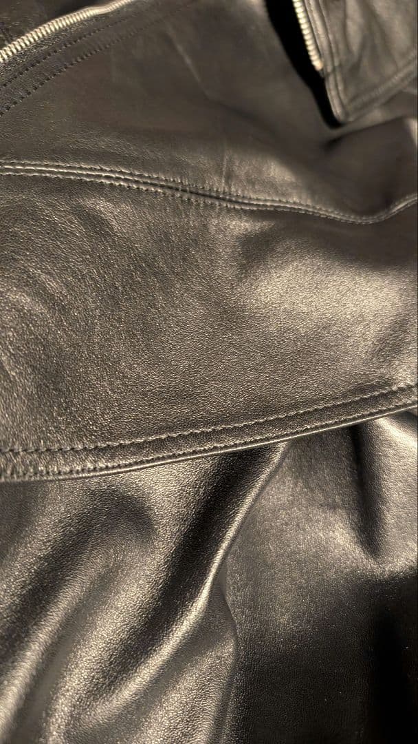 定価80万 PIERRE BALMAIN ラムレザー ロングジップブルゾン