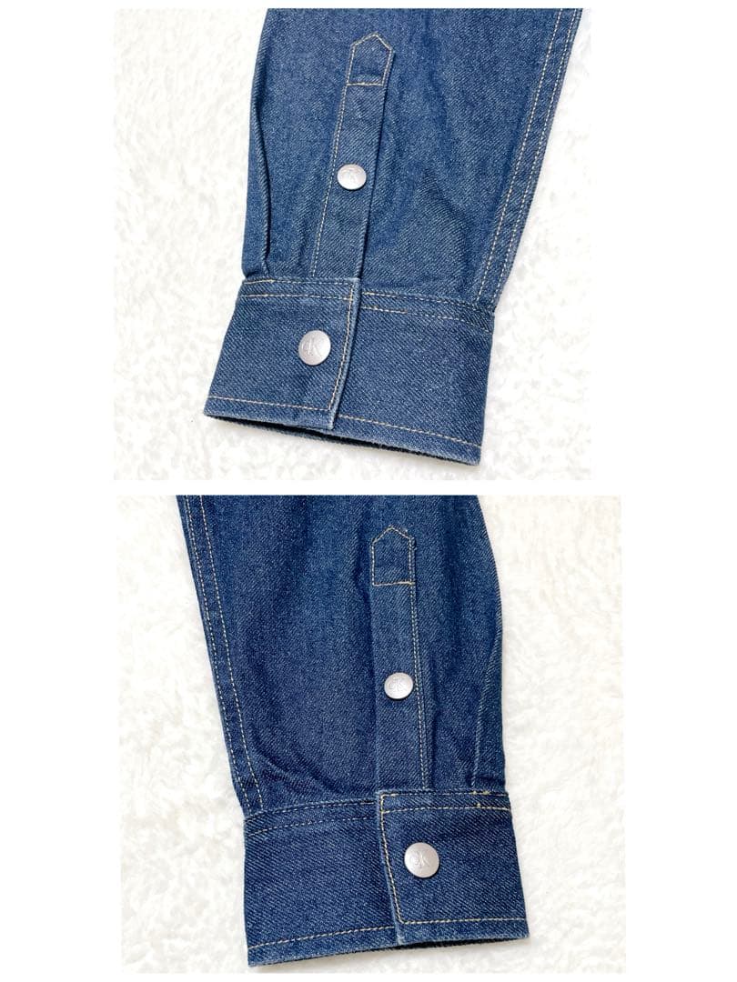 【美品】  ジョングク着用　リラックスリニアデニムシャツ