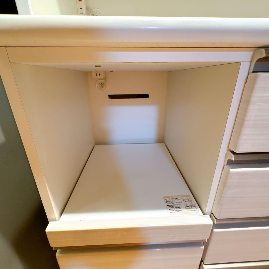 【4/3日まで✨】ニトリ　120cm ホワイト 食器棚 キッチンボード　上棚に傷