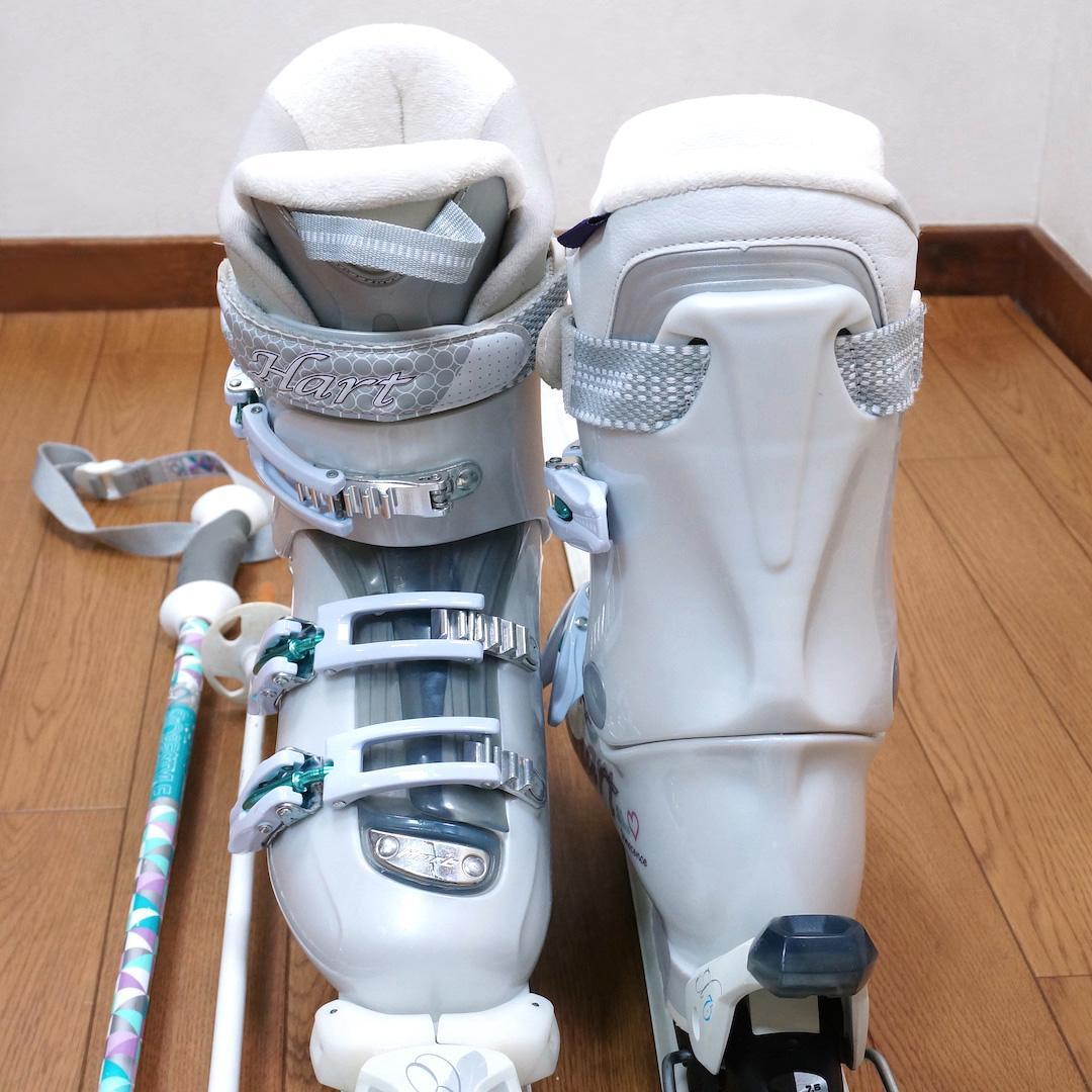 メンテ済 146cm 靴25.5cm ELAN レディース スキーセット