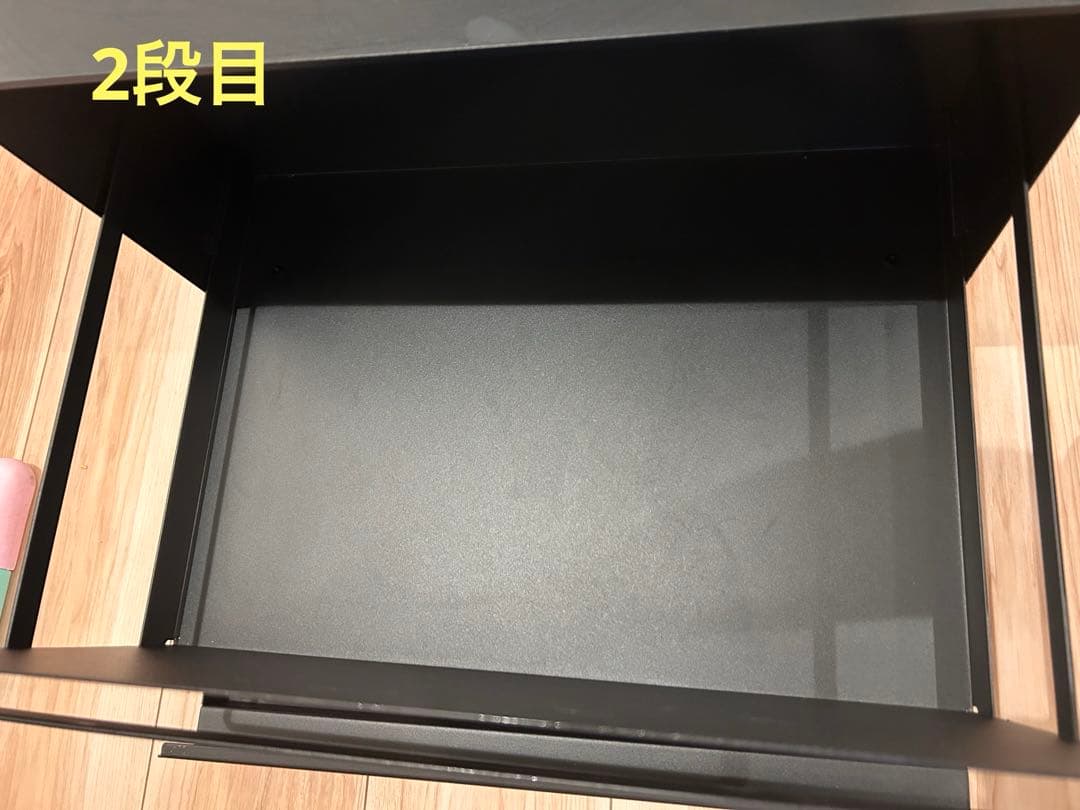 山崎実業 tower [ ブレッドケース 引き出し型 2段 黒 ]