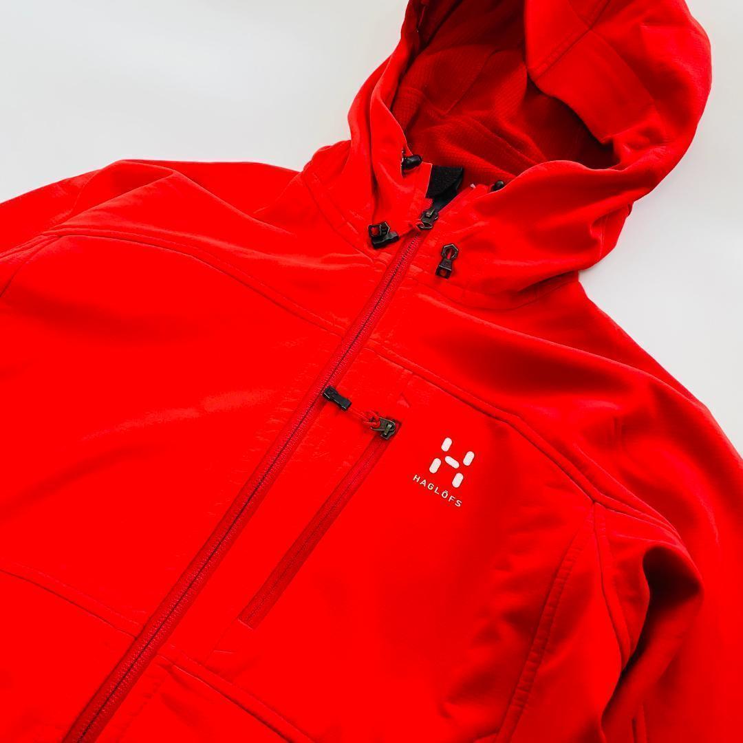 HAGLOFS ホグロフス ソフトシェルジャケット 登山 Sサイズ相当 レッド