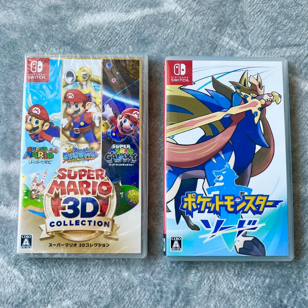 スーパーマリオ 3Dコレクション【未開封】 & ポケットモンスター ソード