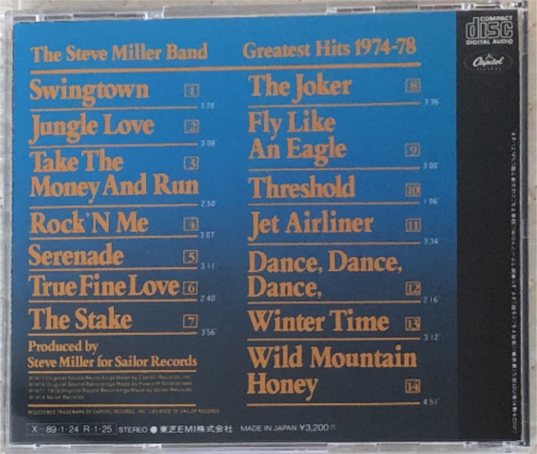 帯付き！国内盤！Steve Millar Band/ GREATEST HITS