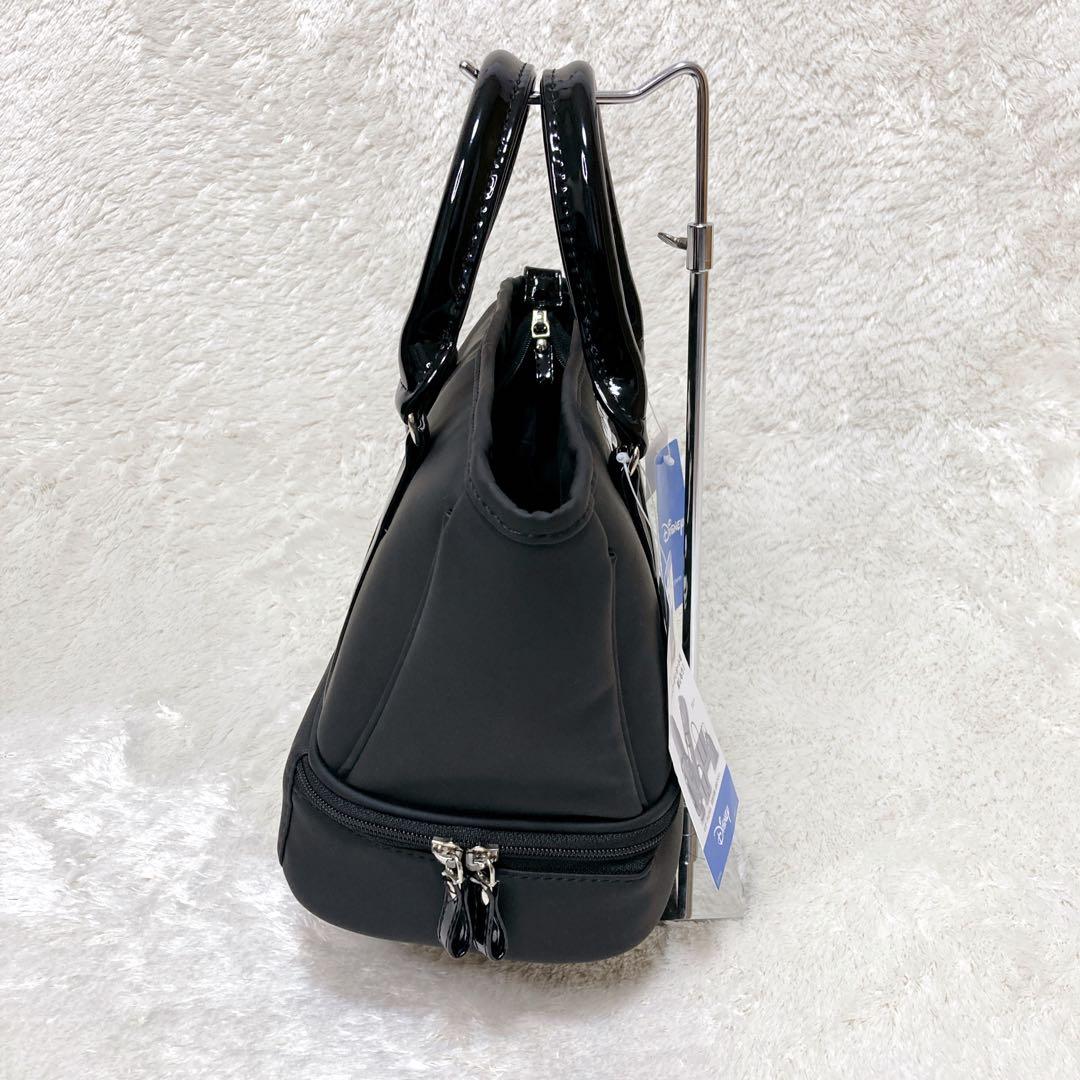 新品 ディズニー ミッキー カートバッグ ラウンドバッグ 2層式 ブラック