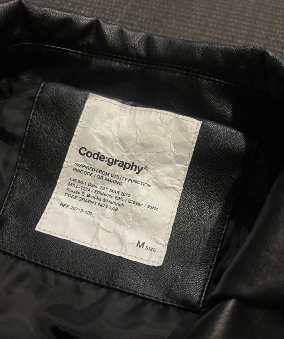 【韓国ブランド】code-graphy レザージャケット コードグラフィー