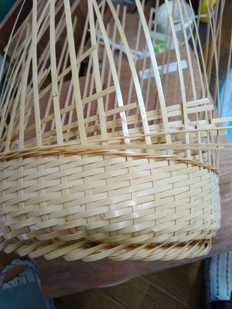 盛篭（麻の葉・左綾）竹製品