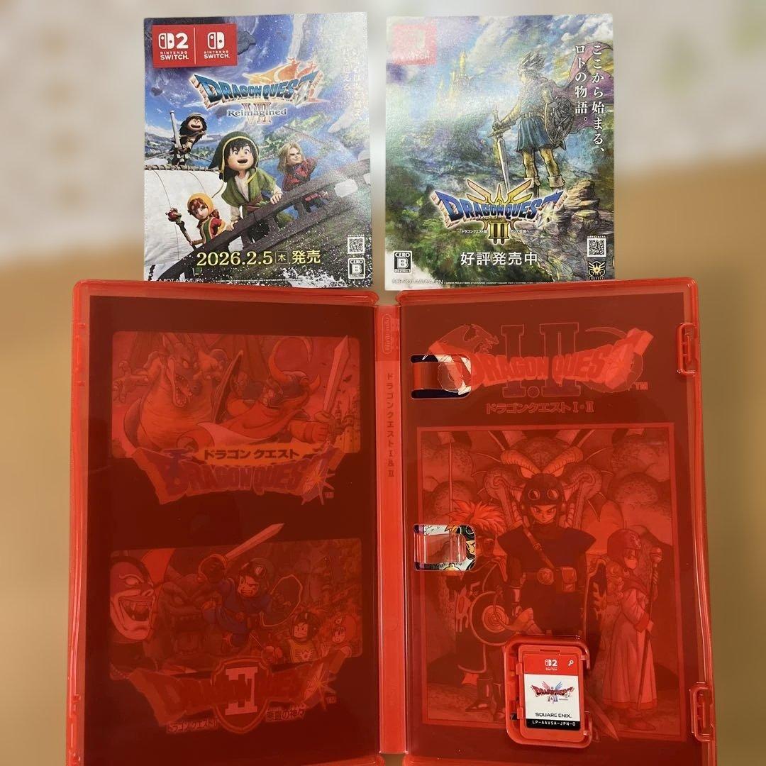 Switch版 ドラゴンクエスト3 1&2 収納ボックス　ピンズ ロトの剣