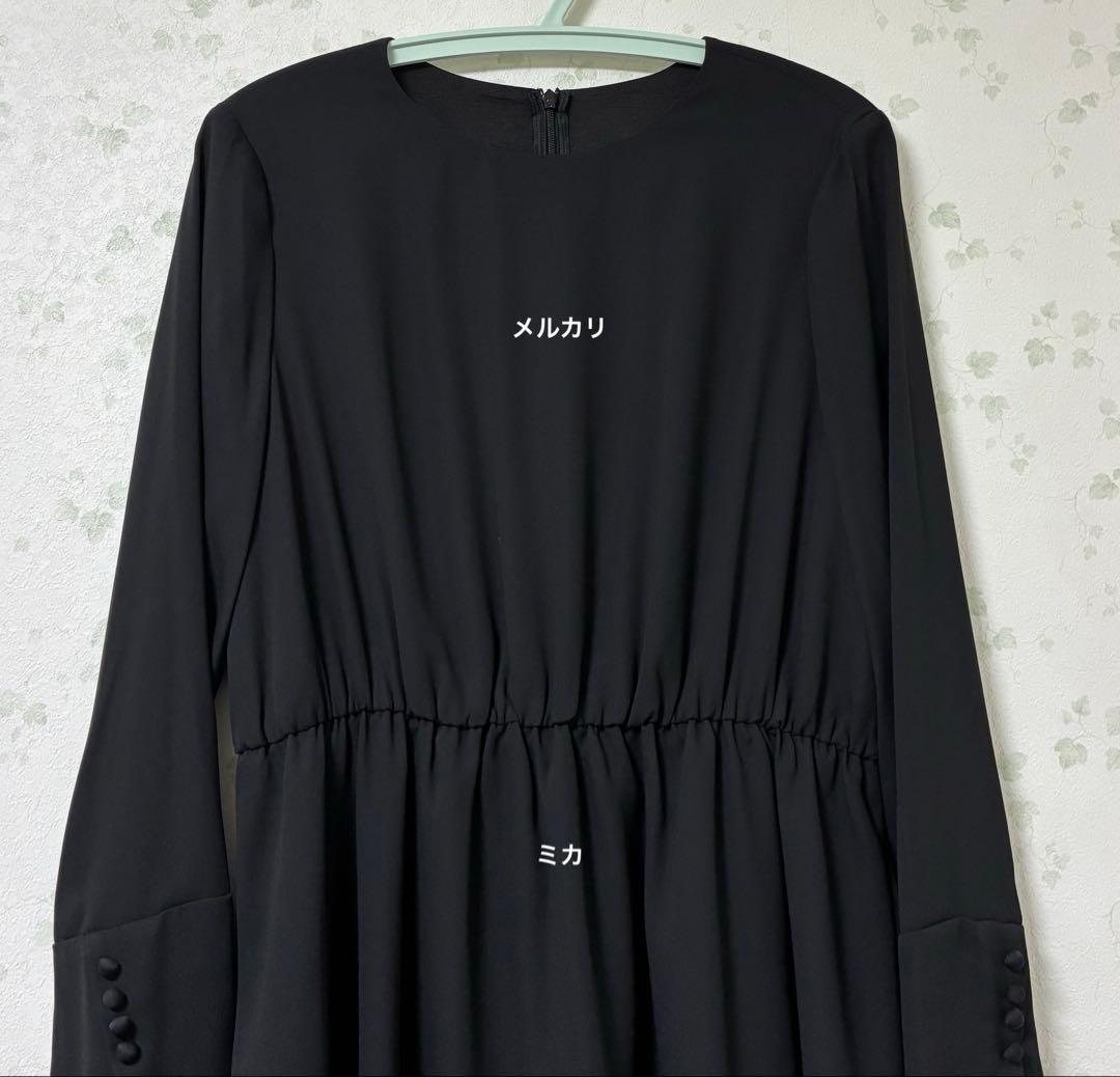 新品⚫️kaene フォーマルシフォンワンピース　ブラック　カエン