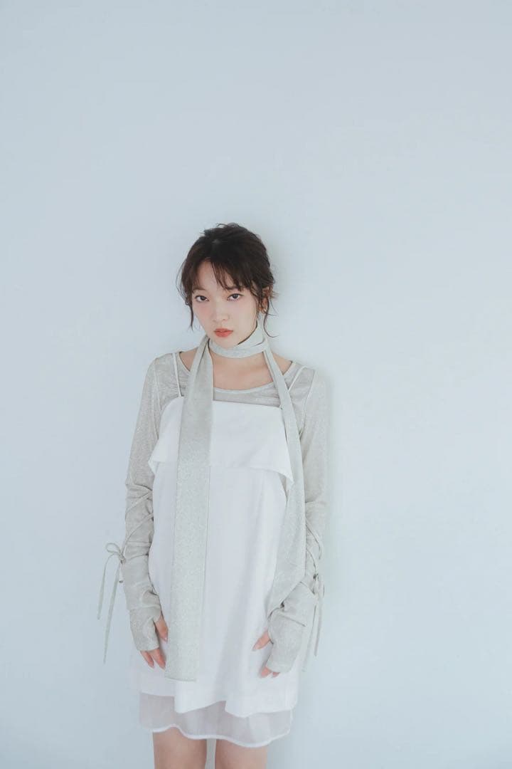ワンピース Andequal sheer docking mini one-piece