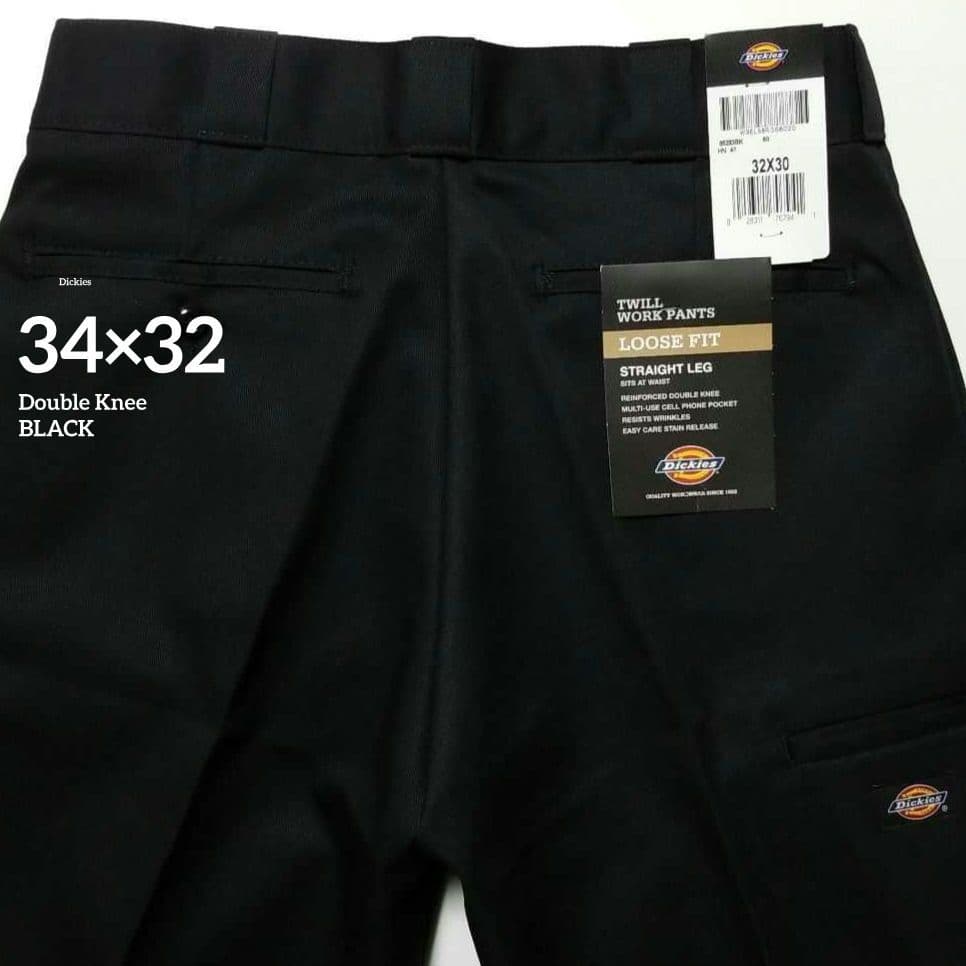 32×30【新品 未使用】ディッキーズ　ダブルニー　85283　　BLACK