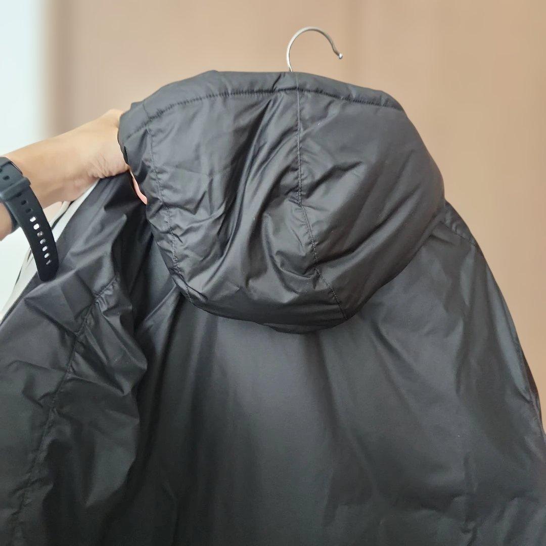 新品未使用！adidas ストライプベンチコート ロング丈　黒