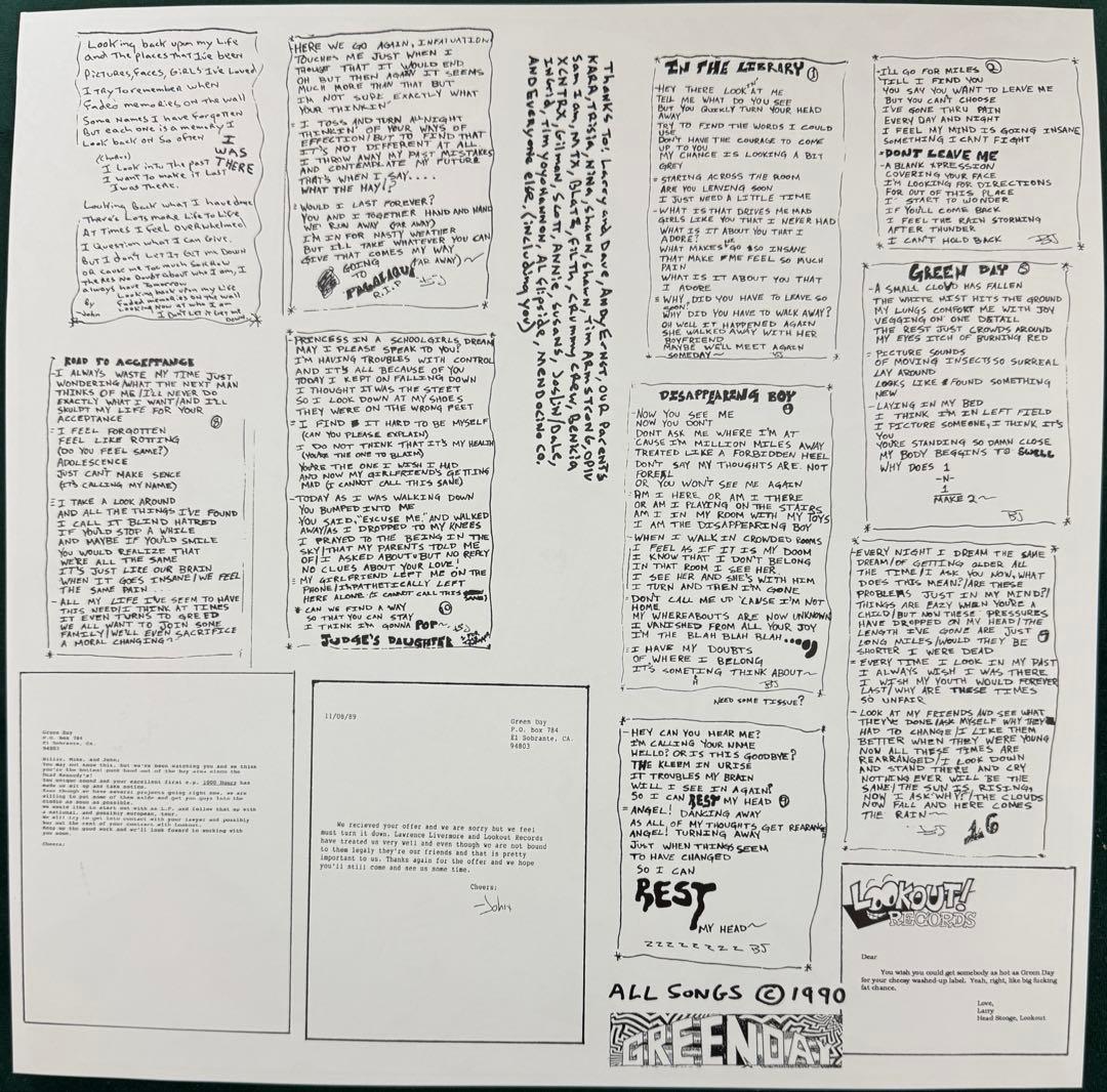 GREEN DAY レコード　　US original 極美品