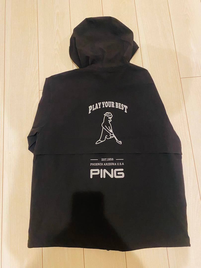 ピン(PING)ゴルフウェア アウター ナイロンリップ フーディーブルゾン