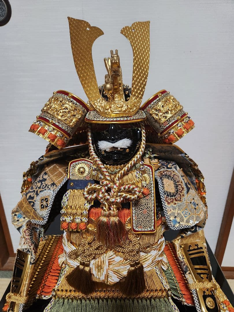 【極美品】東京久月 大鎧 本金袖板総金具付 木彫龍頭 五月人形 甲冑一式