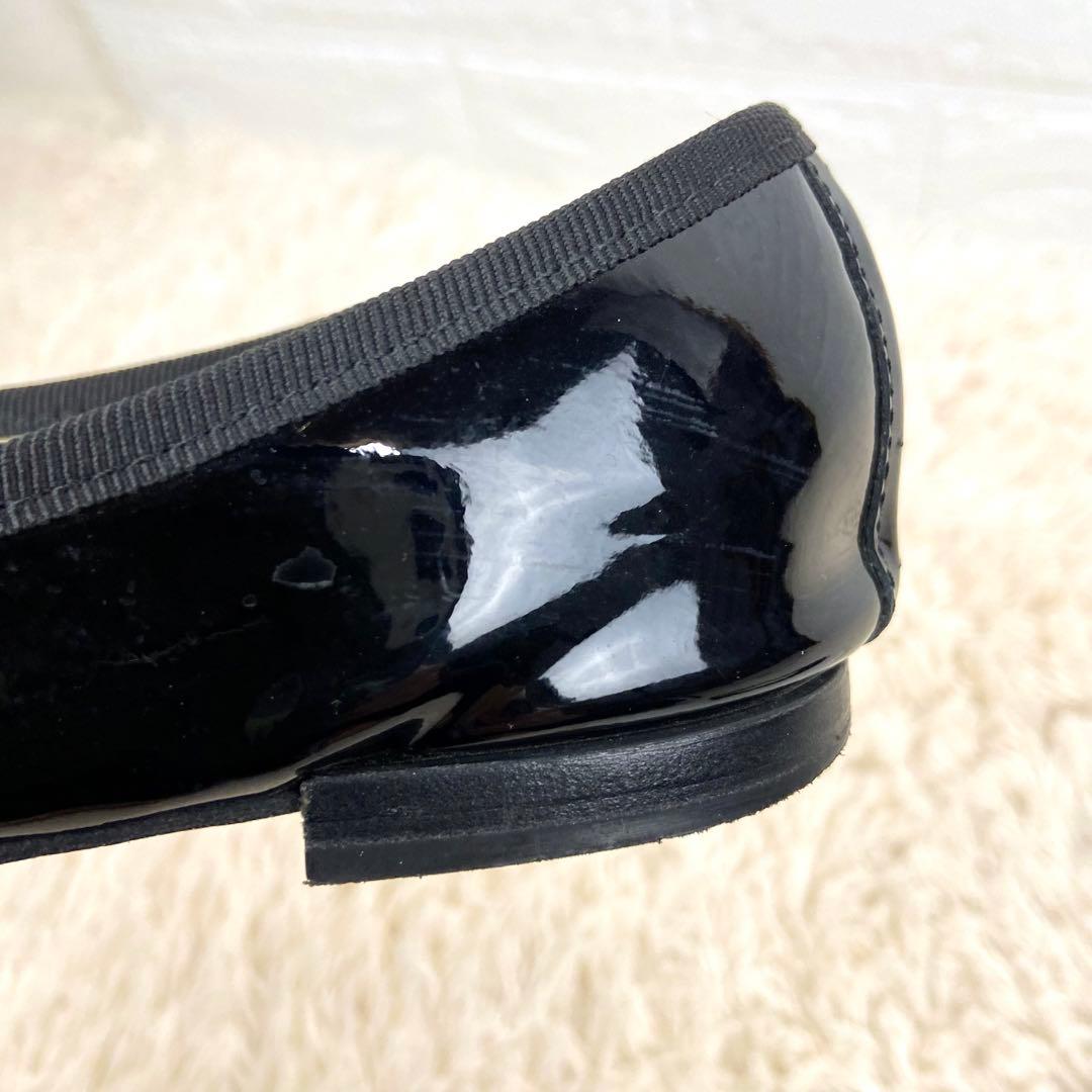 repetto レペット エナメル バレエシューズ フラット ブラック 38