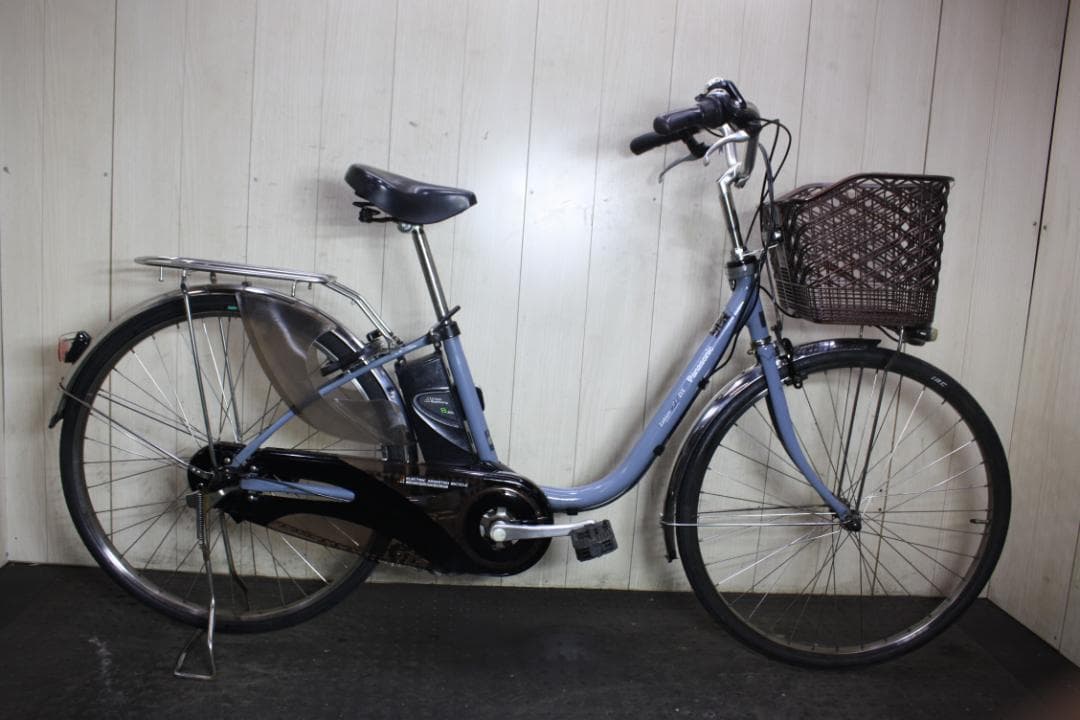 電動アシスト自転車 シティタイプ 青