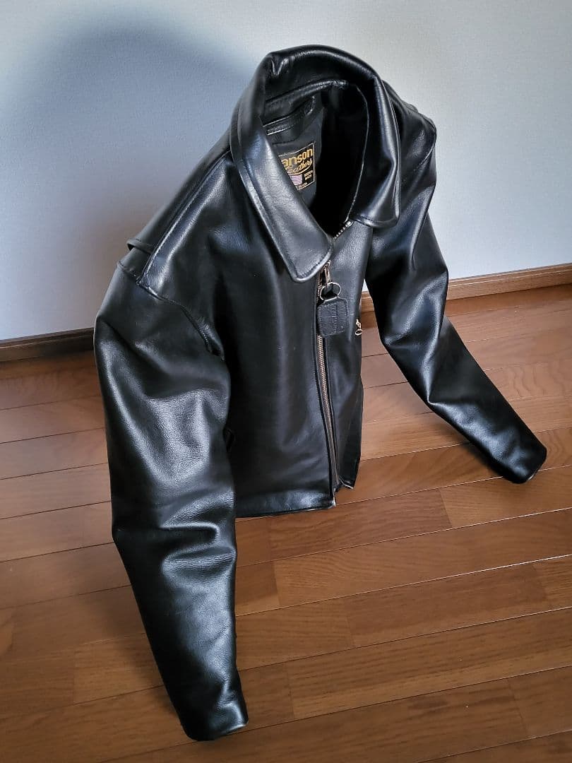 Vanson USA製 レザージャケット シングルライダース 牛革 ブラック