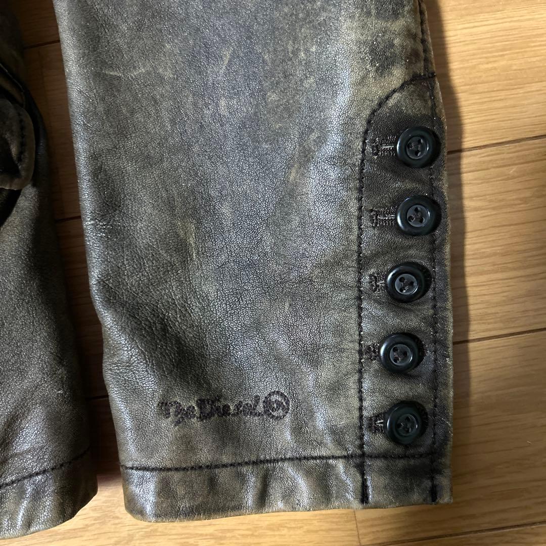DIESEL 羊革 レザーテーラードジャケット