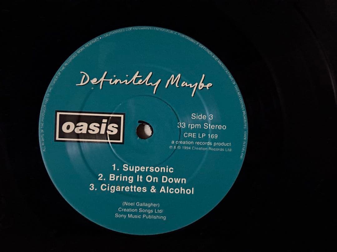 Oasis Definitely Maybe レコード UK盤　オリジナル