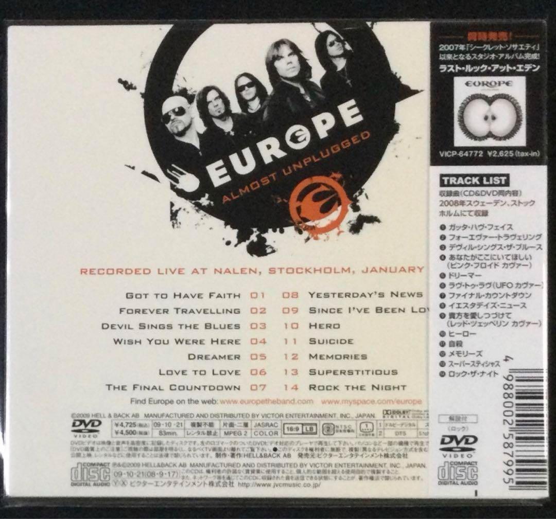 国内盤！DVD＋CD！ヨーロッパ / オールモスト・アンプラグド