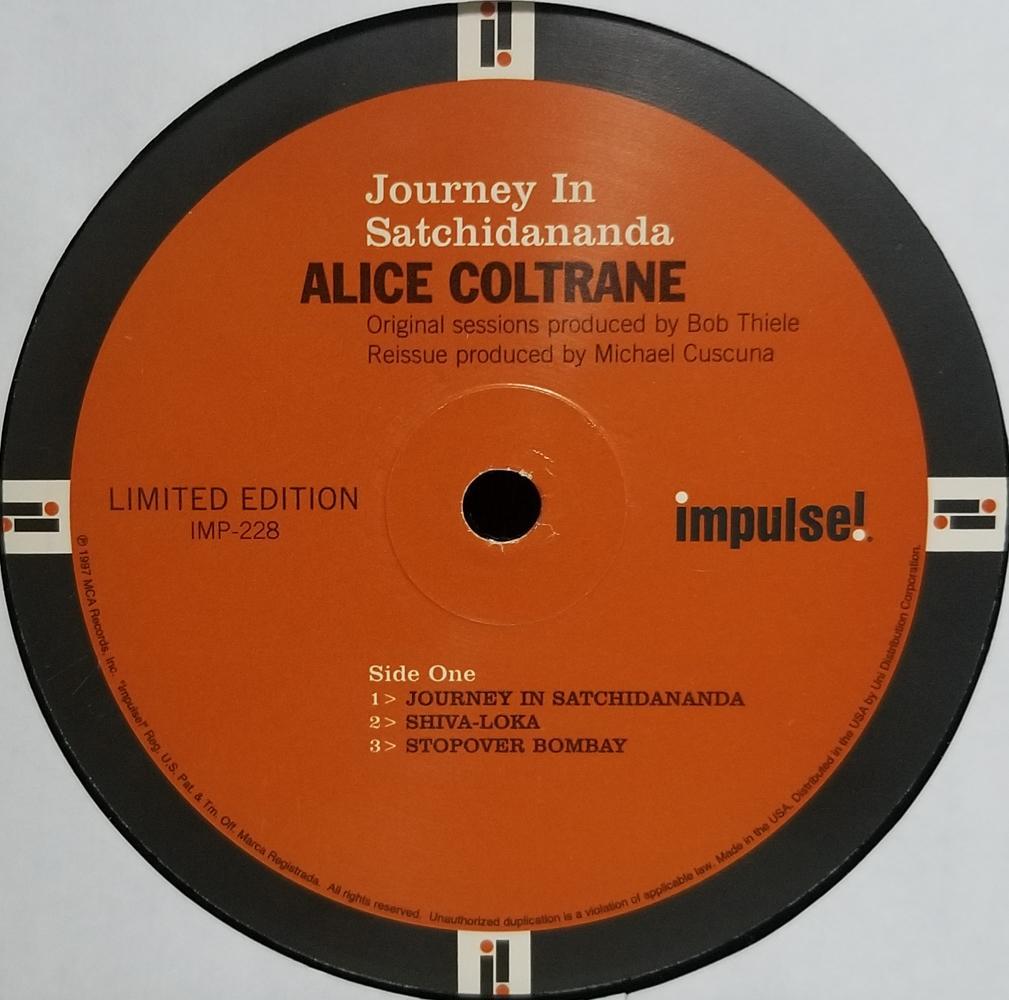 洋楽 ALICE COLTRANE-JOURNEY IN SATCHIDANANDA