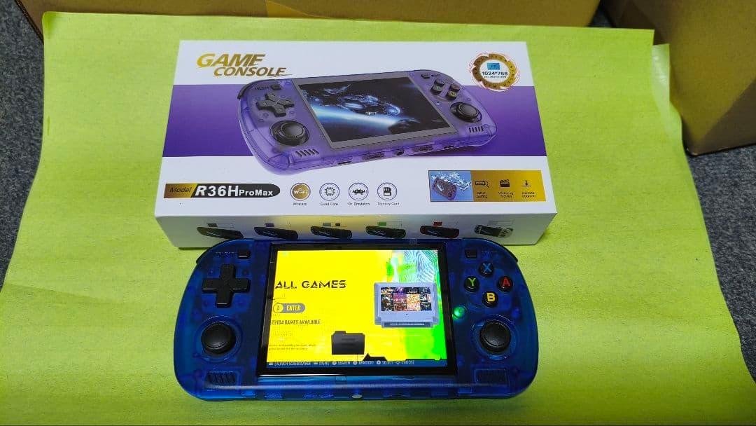 R36H ProMAX エミュレーターゲーム機 クリアブルー新品