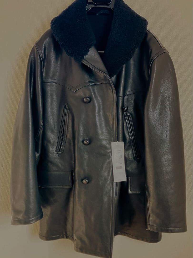 b*g様 comoli 25aw ラムレザー　カナディアンコート