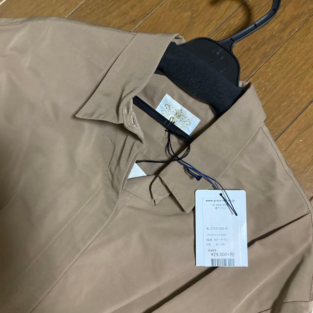 グレースコンチネンタル　グログランシャツワンピース　新品タグ付 スナイデル　36
