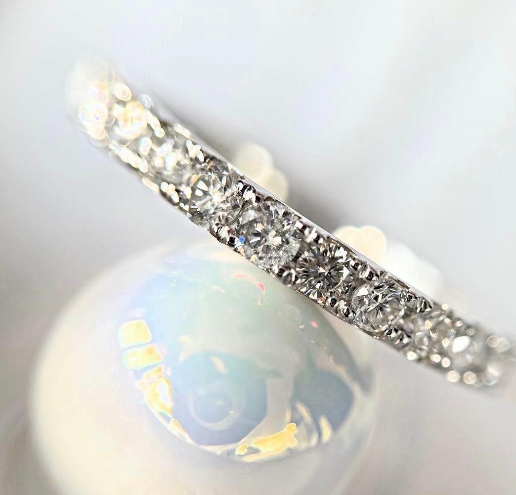良質天然ダイヤモンド　0.50ct PT950 エタニティリング