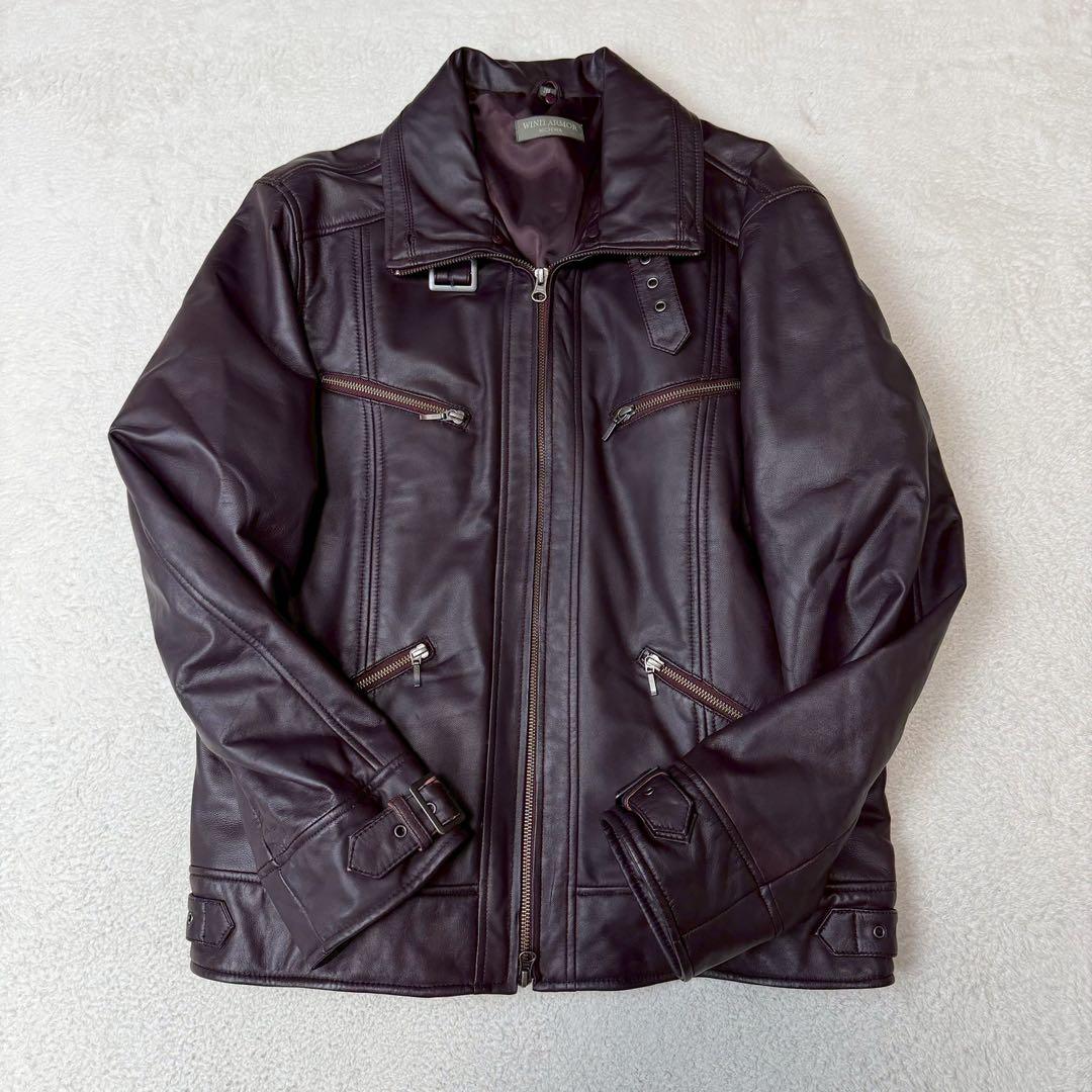 XXL 羊革 2way WIND ARMOR レザージャケット ブルゾン ボア