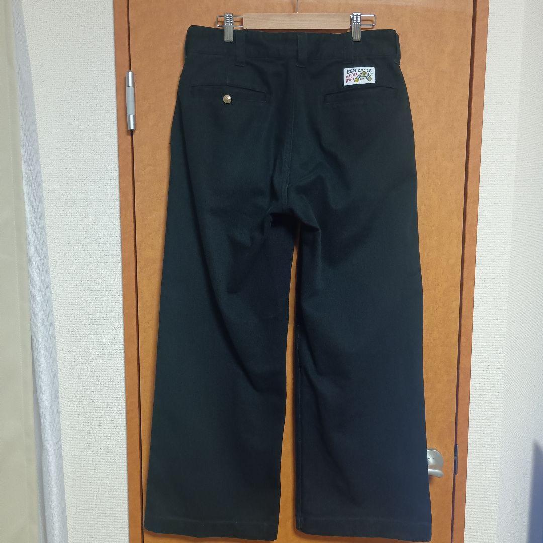 BEN DAVIS EXTRA WIDE ブラック ワークパンツ　ゴリラカット
