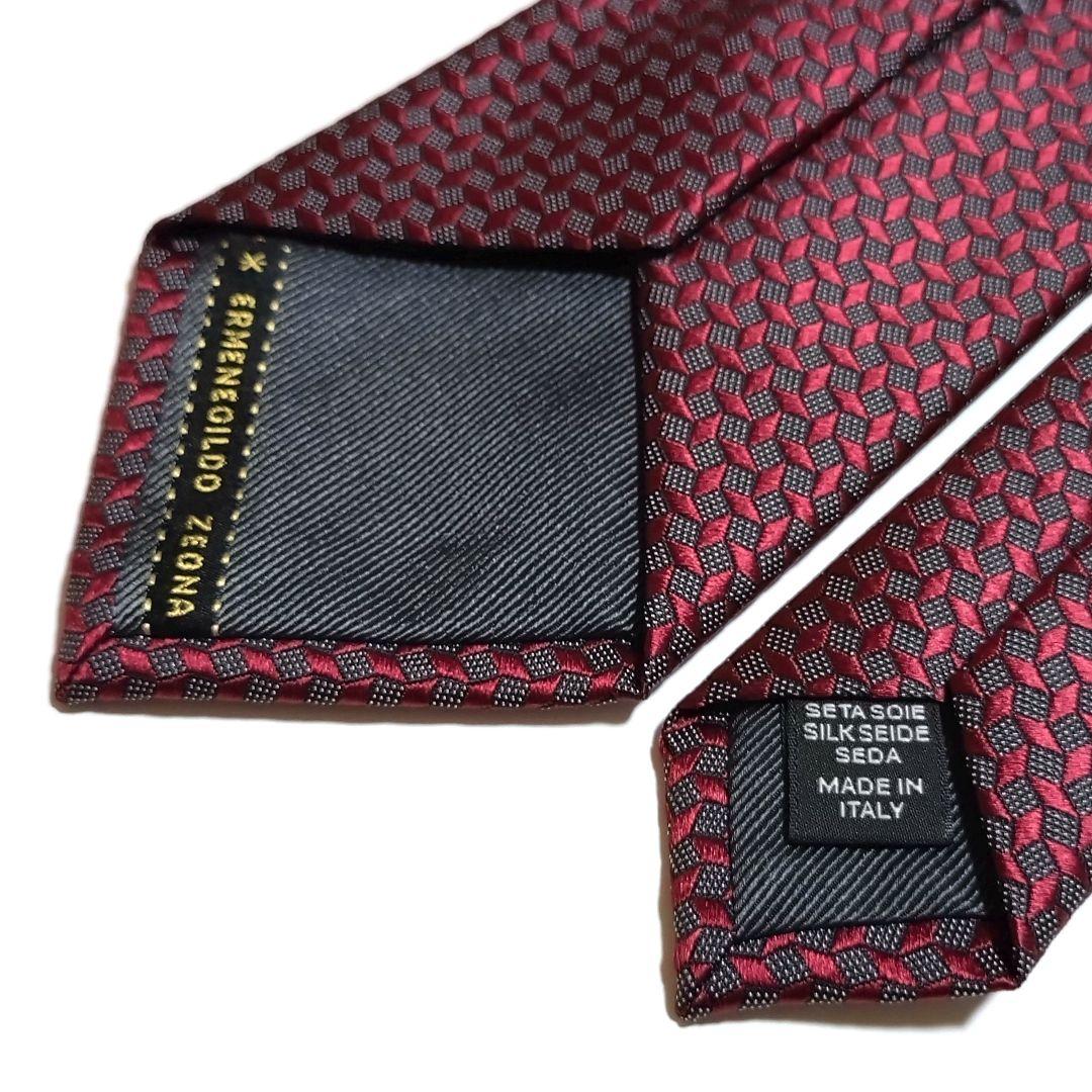 【極美品】Ermenegildo Zegna ゼニア ネクタイ ボルドー