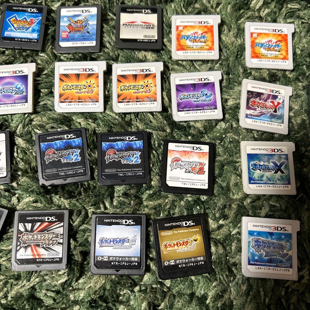 3ds、dsソフトカセットセット　28点セットポケモン全種類など　限定値下げ中！