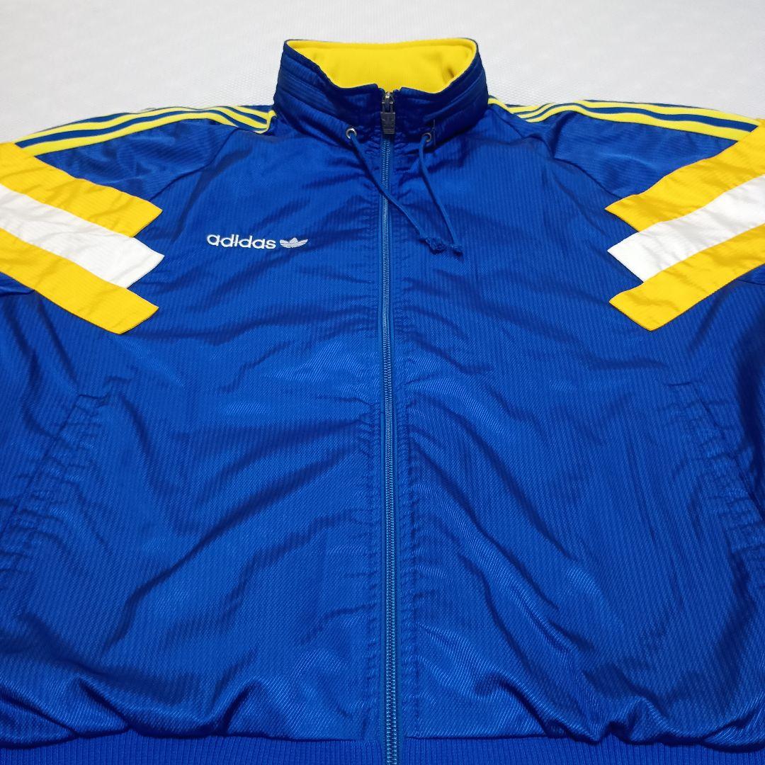 アディダス　ナイロンジャケット　デサント90s スウェーデンカラーサッカー