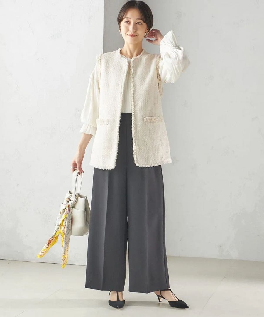 【新品タグ付き】 SHIPS for women ツイード ジレ
